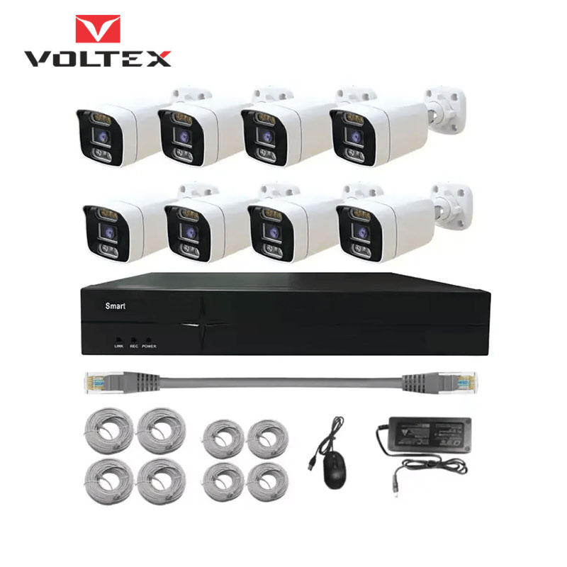 دوربین مداربسته دیجیتال ۵ مگاپیکسل پکیج ۸ کانال VOLTEX – کیفیت عالی و ضبط حرفه‌ای